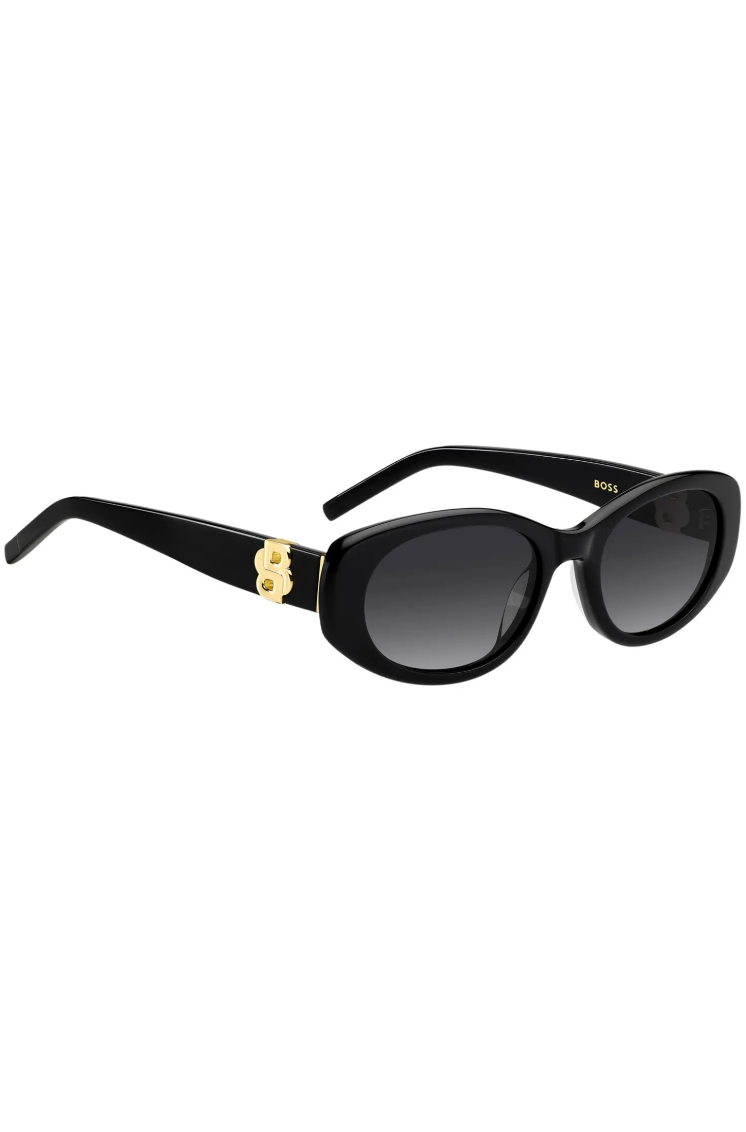 Black-acetate sunglasses with Double B monogram