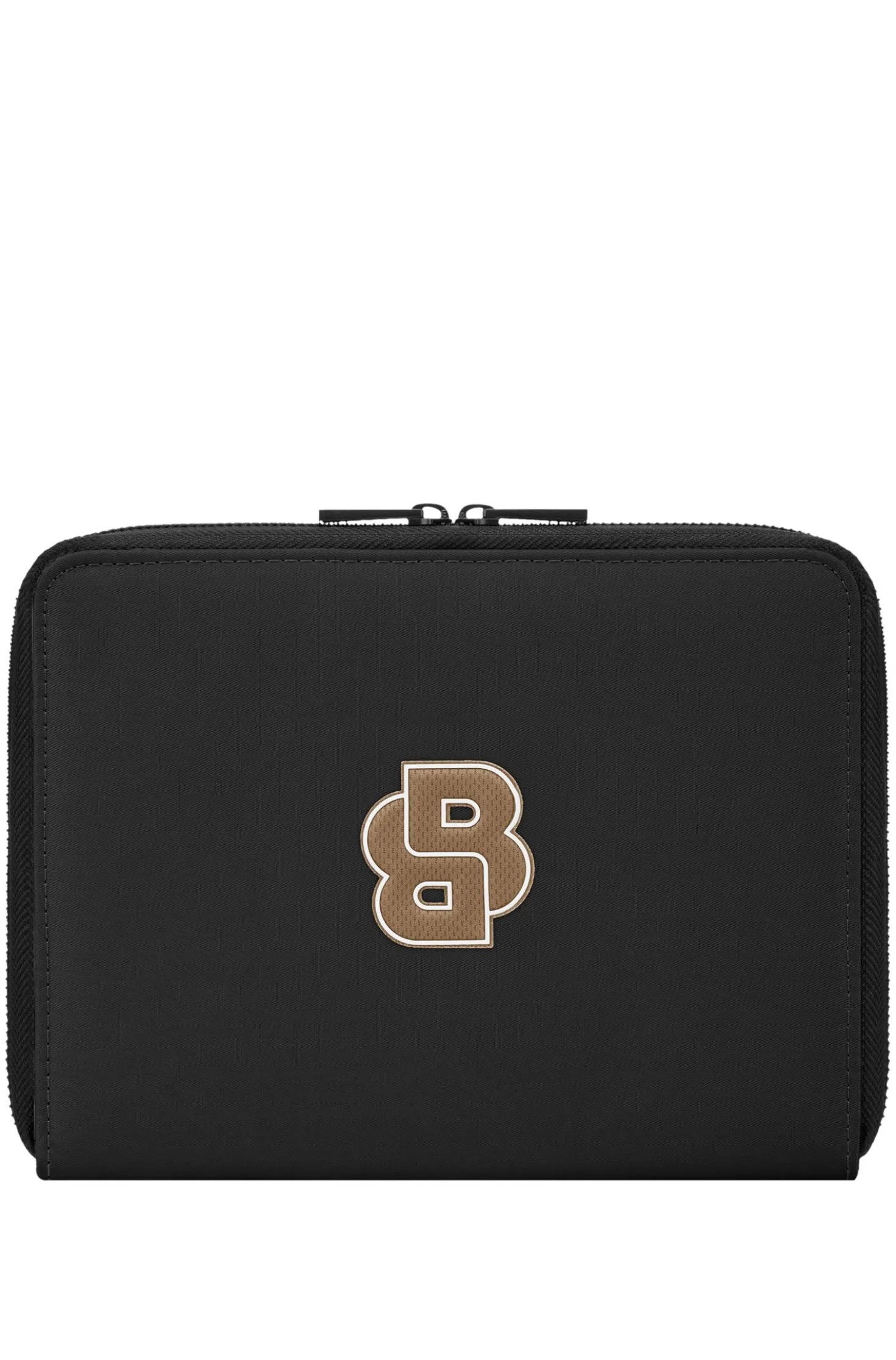 Black A5 conference folder with Double B patch