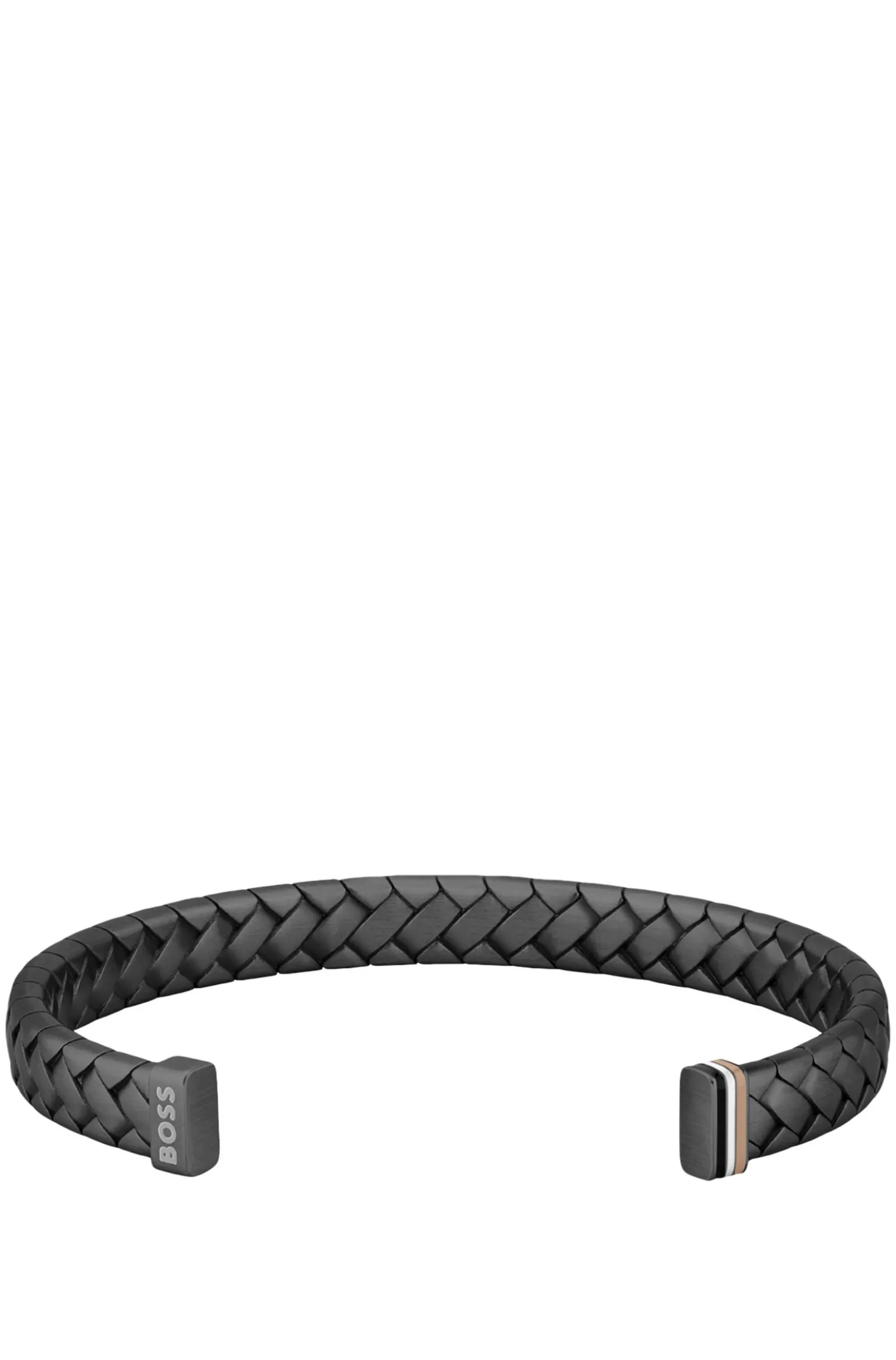 Black cuff with herringbone pattern