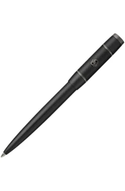 Black diamond-cut ballpoint pen with Double B trim