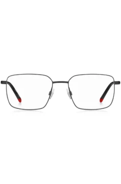 Black-metal optical frames with tubular temples