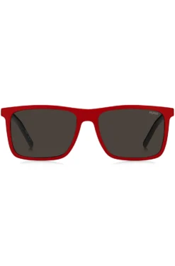 Black optical frames with clip-on shaded lenses