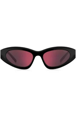Black sunglasses with beaded chain