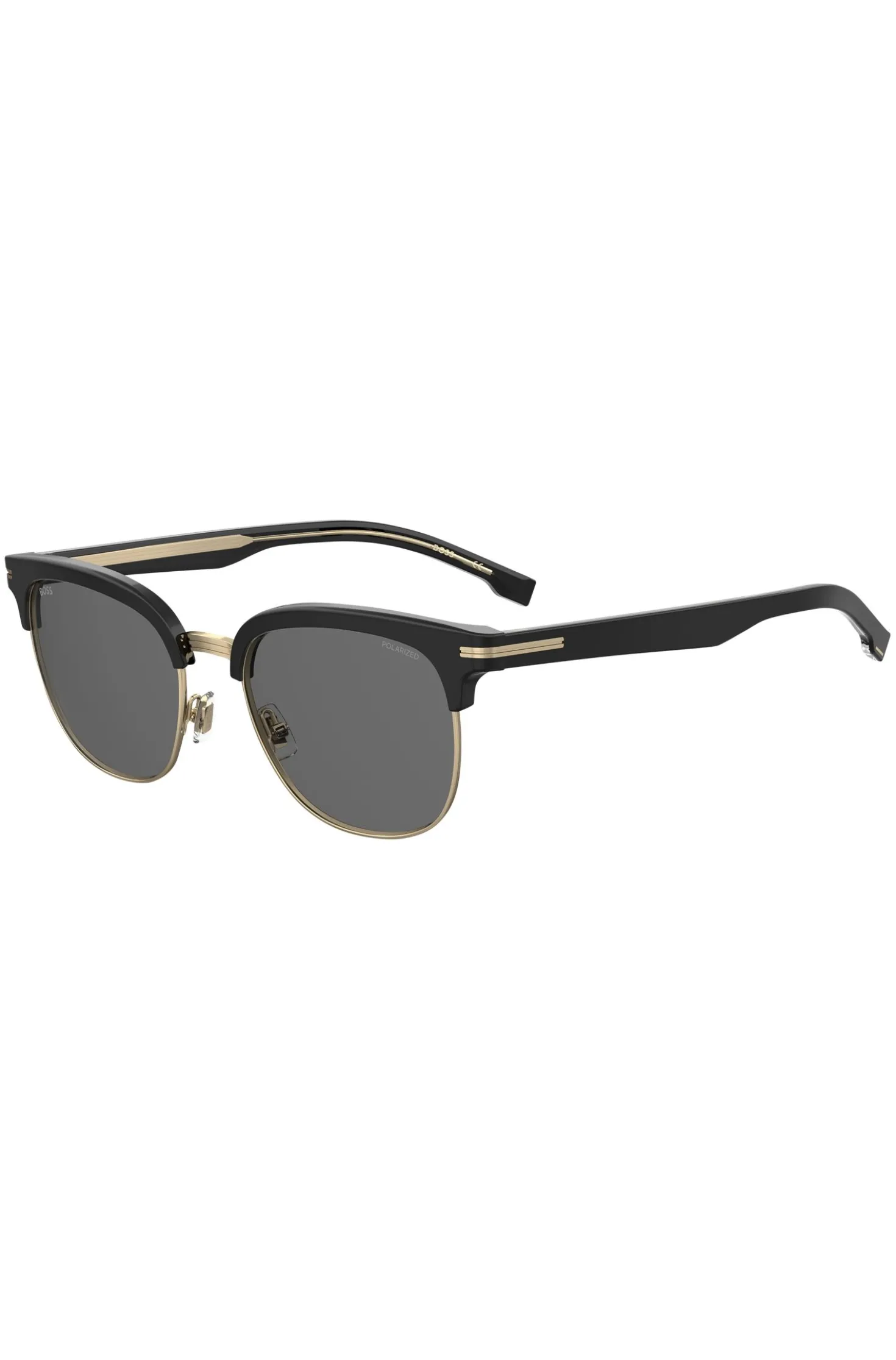 Black sunglasses with gold-tone details