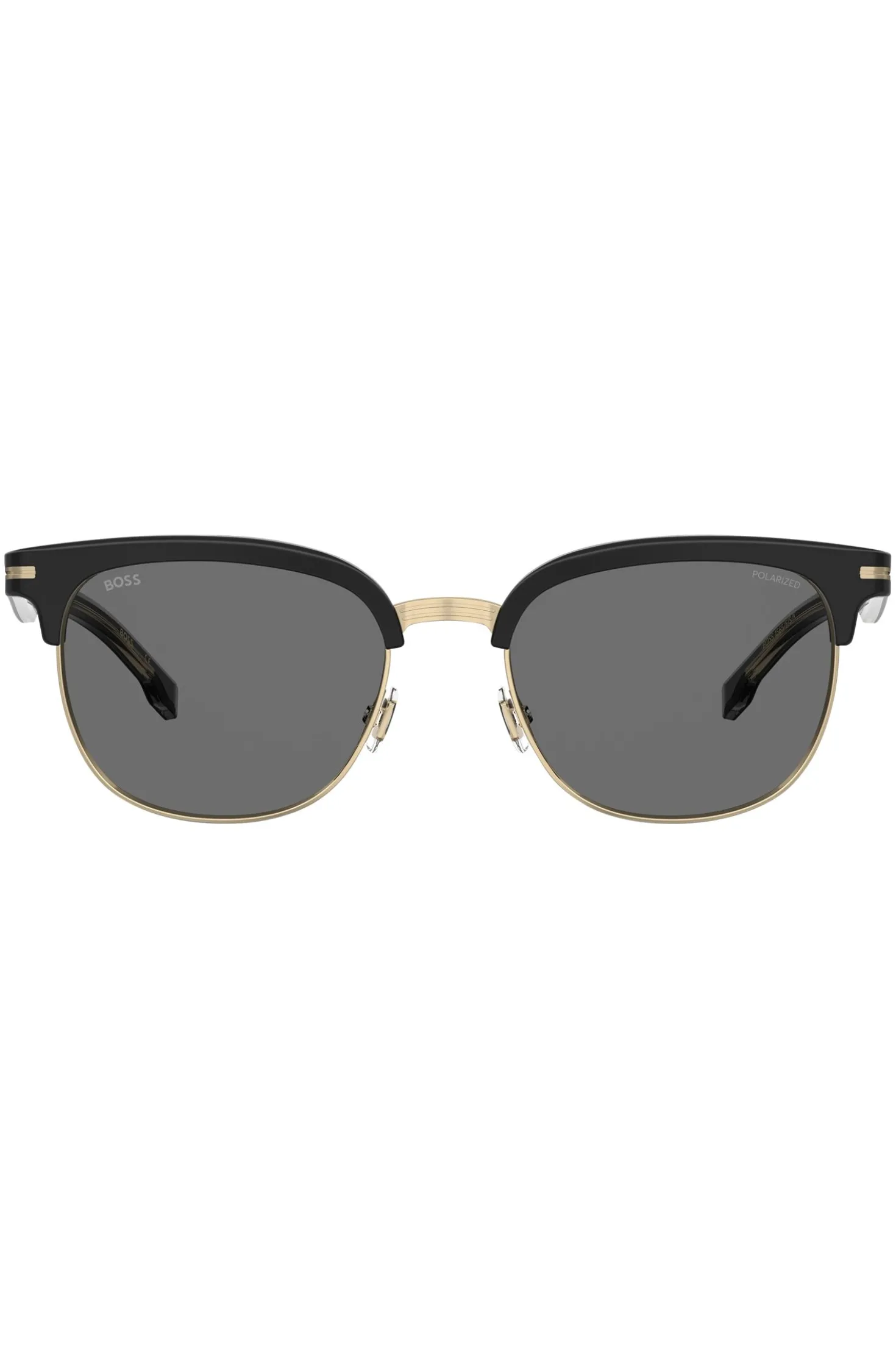 Black sunglasses with gold-tone details