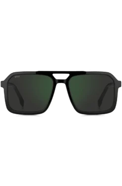 Black sunglasses with logo trim