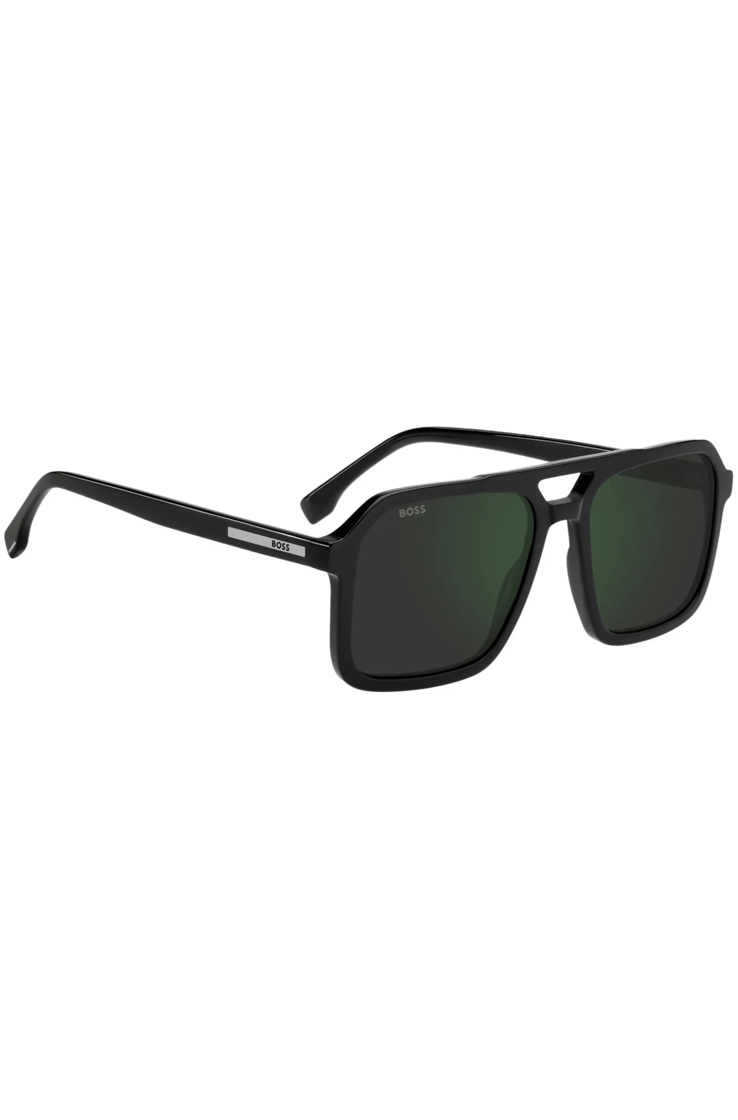 Black sunglasses with logo trim