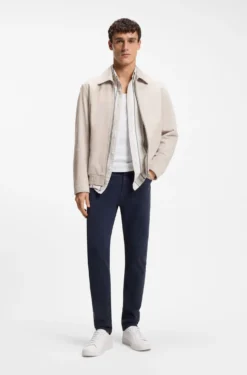 Blouson jacket in soft suede