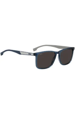 Blue-acetate sunglasses with rubber temples