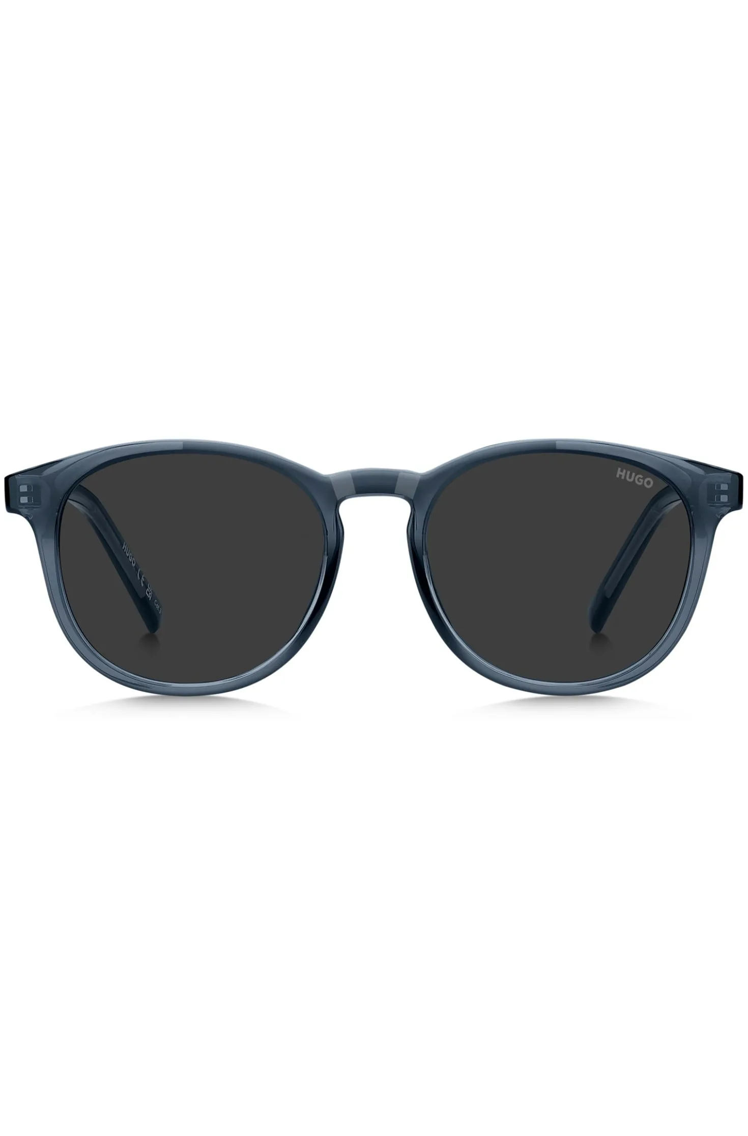 Blue-acetate sunglasses with rubber trim