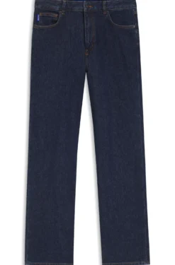 Blue salt-and-pepper jeans in comfort-stretch denim
