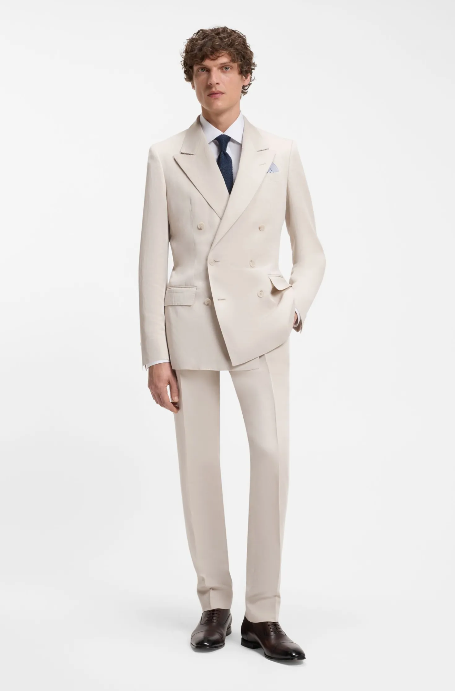 BOSS BY BECKHAM cap-toe Oxford shoes in leather