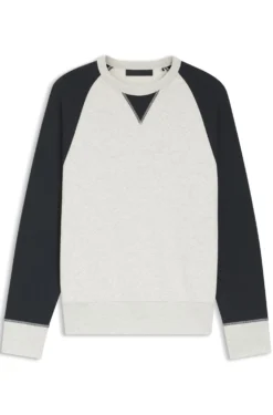 BOSS BY BECKHAM cotton sweater with colour-blocking