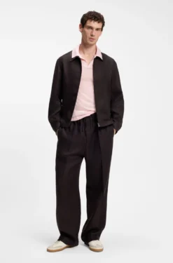 BOSS BY BECKHAM knit polo in virgin wool