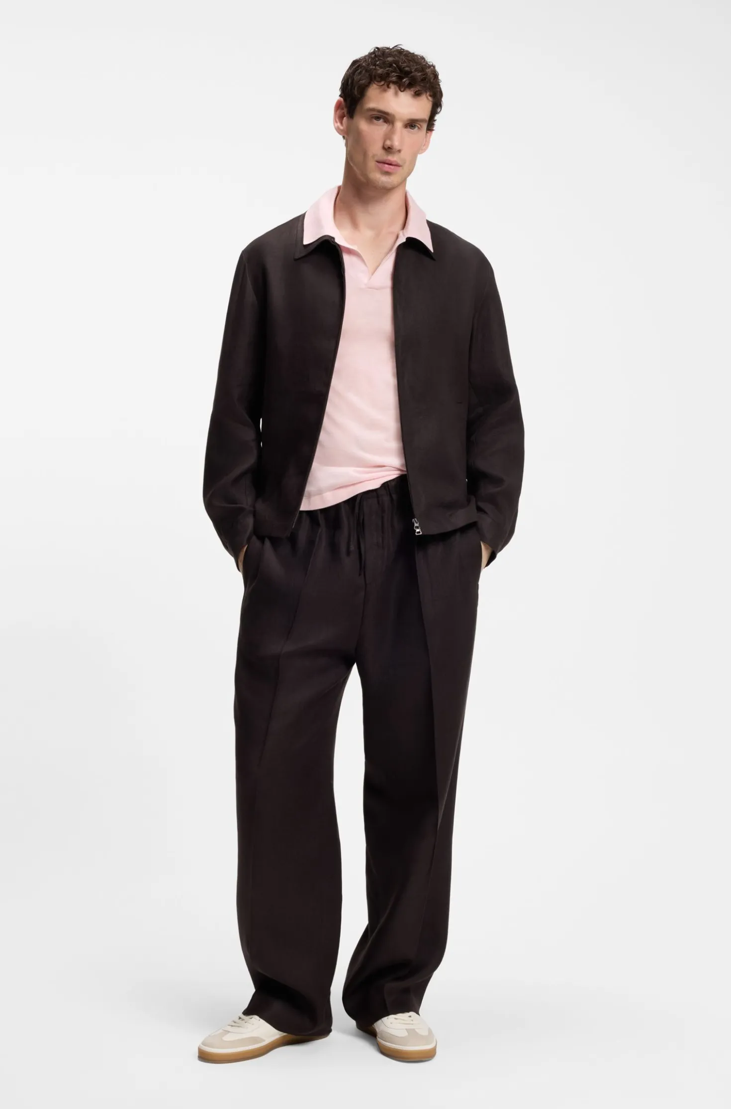 BOSS BY BECKHAM knit polo in virgin wool