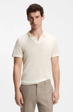 BOSS BY BECKHAM knit polo in virgin wool