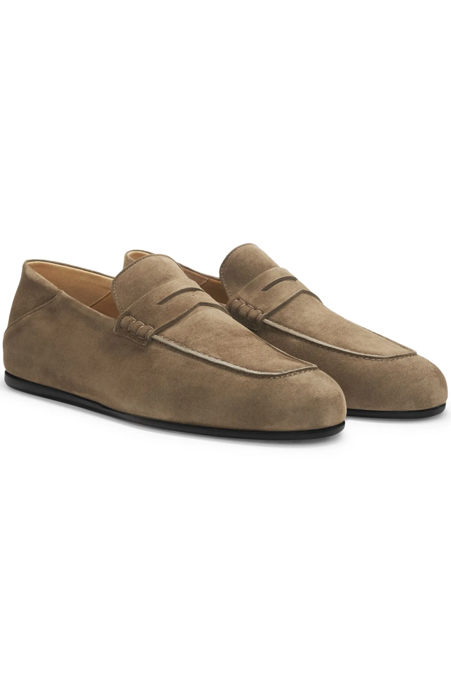 BOSS BY BECKHAM penny loafers in suede