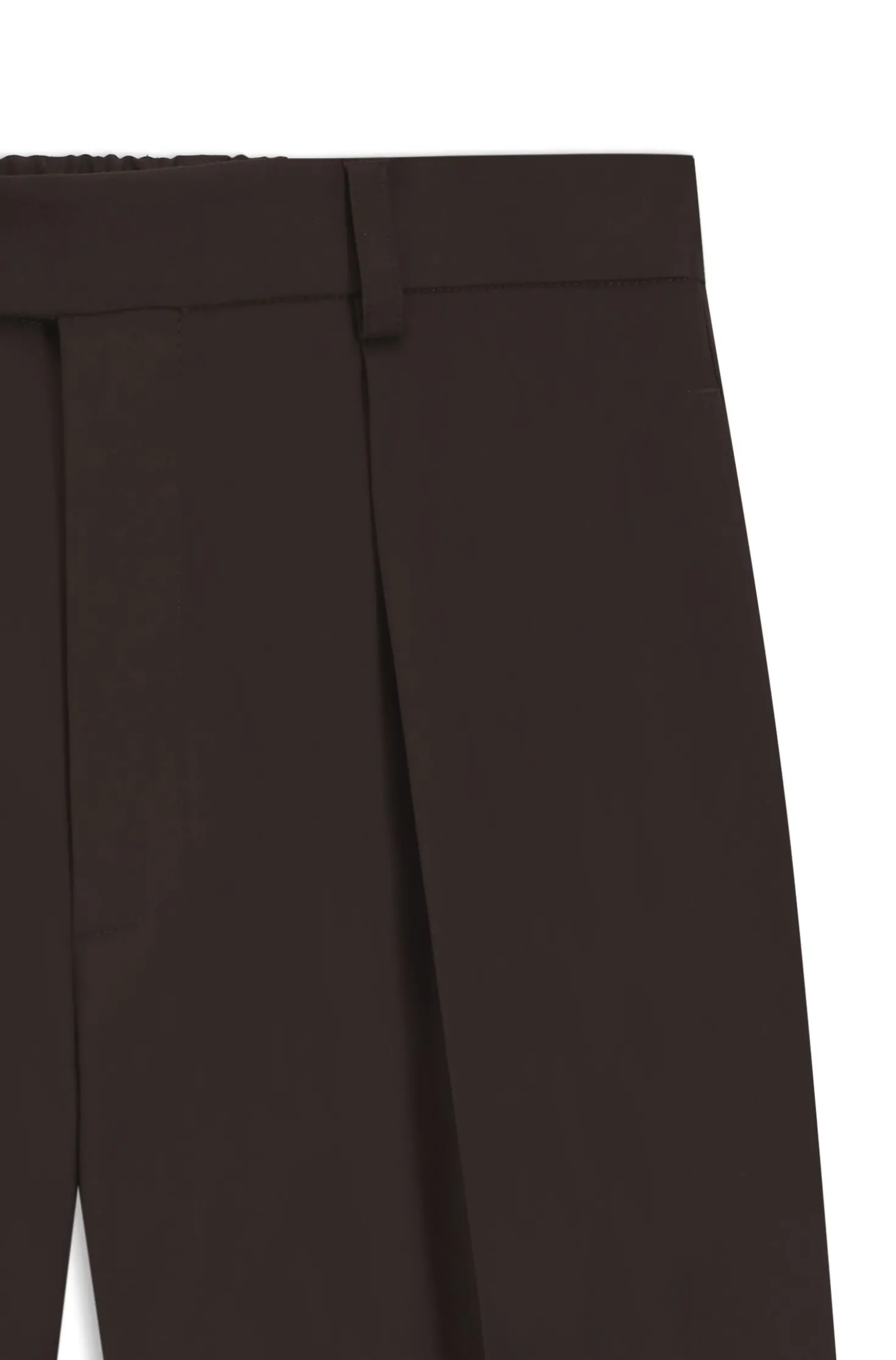 BOSS BY BECKHAM pleat-front trousers in cotton