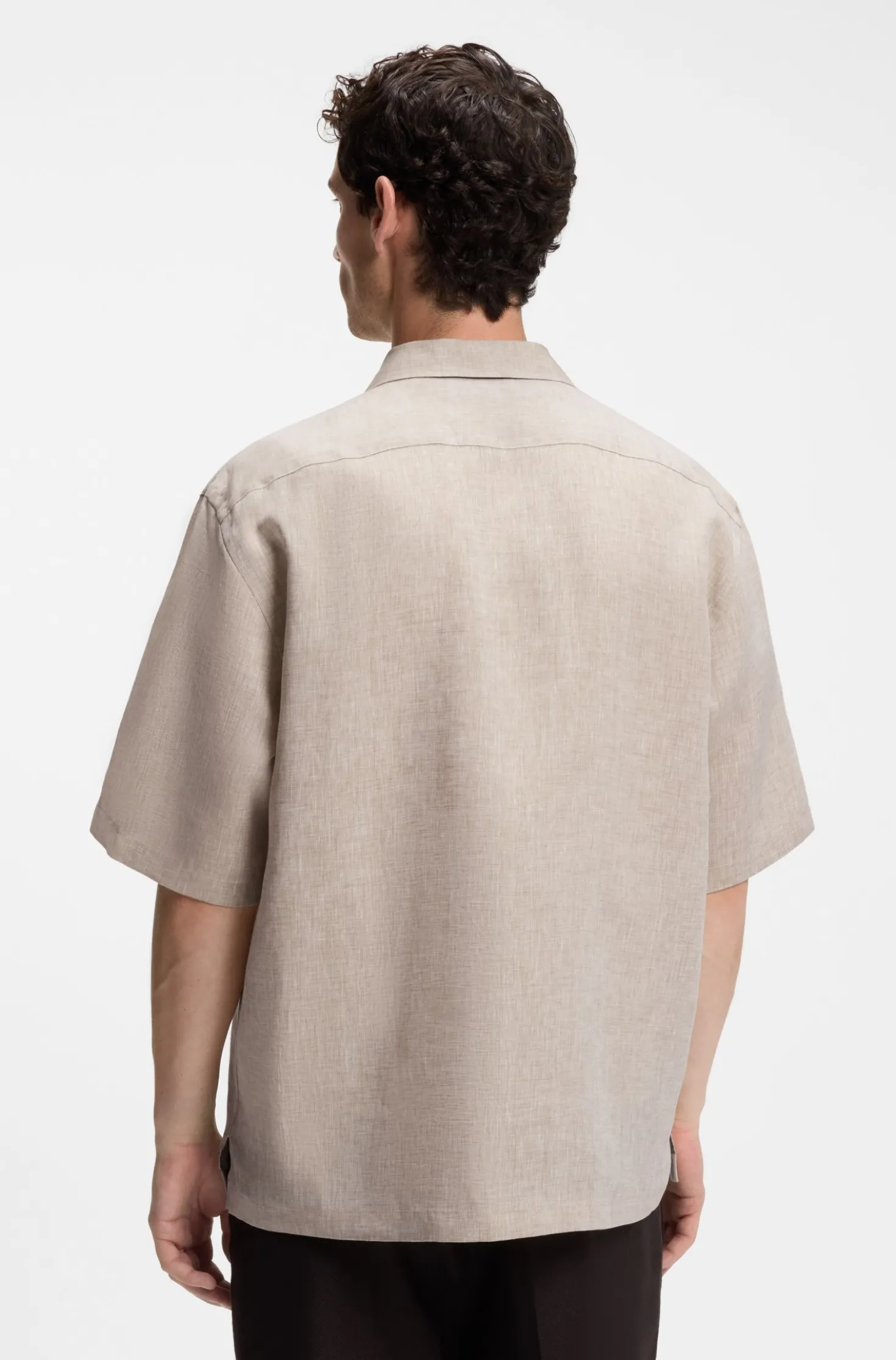 BOSS BY BECKHAM relaxed-fit linen shirt