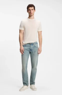 BOSS BY BECKHAM slim-fit jeans in blue stretch denim