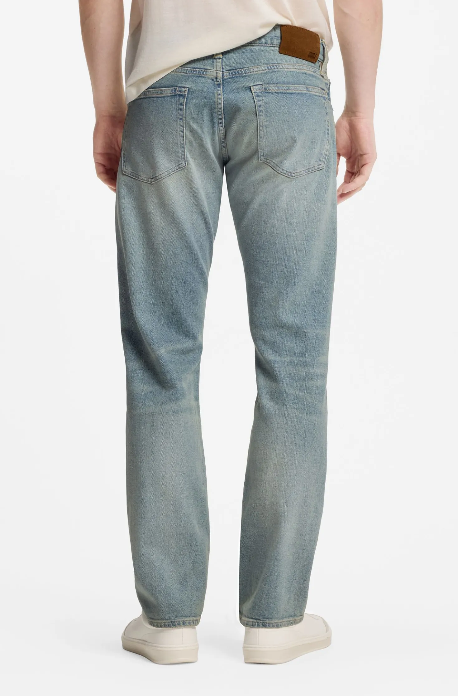 BOSS BY BECKHAM slim-fit jeans in blue stretch denim