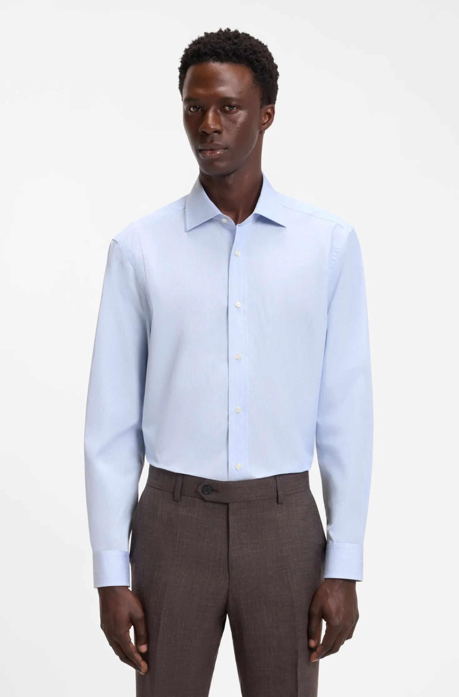 BOSS BY BECKHAM slim-fit shirt in cotton