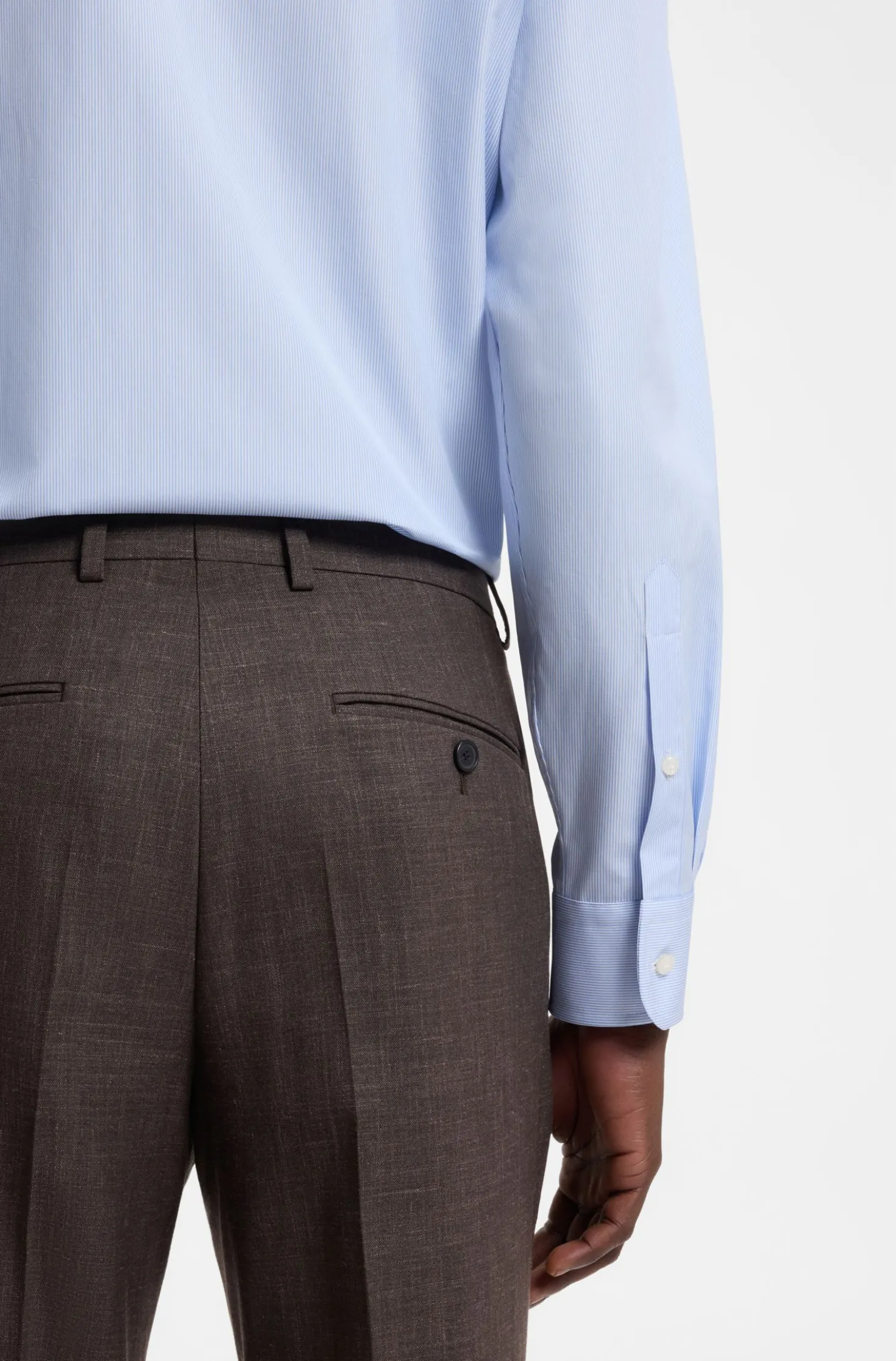 BOSS BY BECKHAM slim-fit shirt in cotton