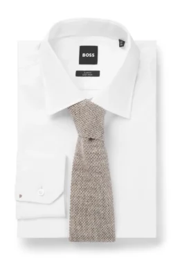 BOSS BY BECKHAM Tie in linen and tussah silk