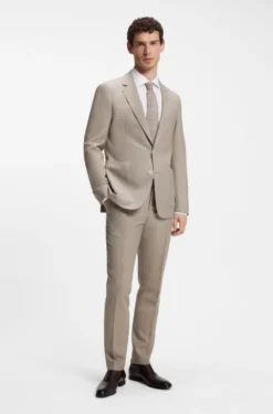 BOSS BY BECKHAM Tie in linen and tussah silk