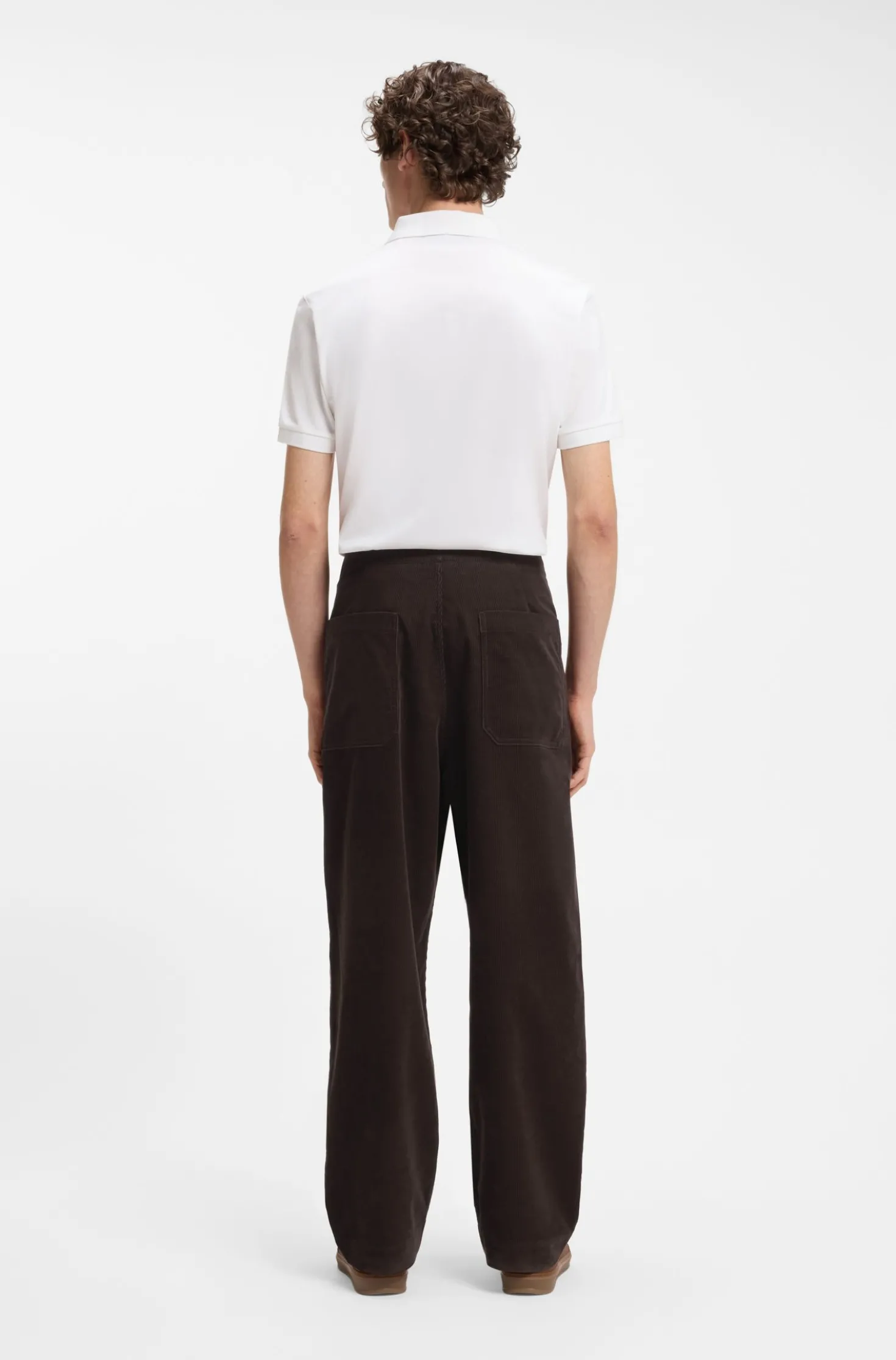 BOSS BY BECKHAM trousers in stretch-cotton corduroy