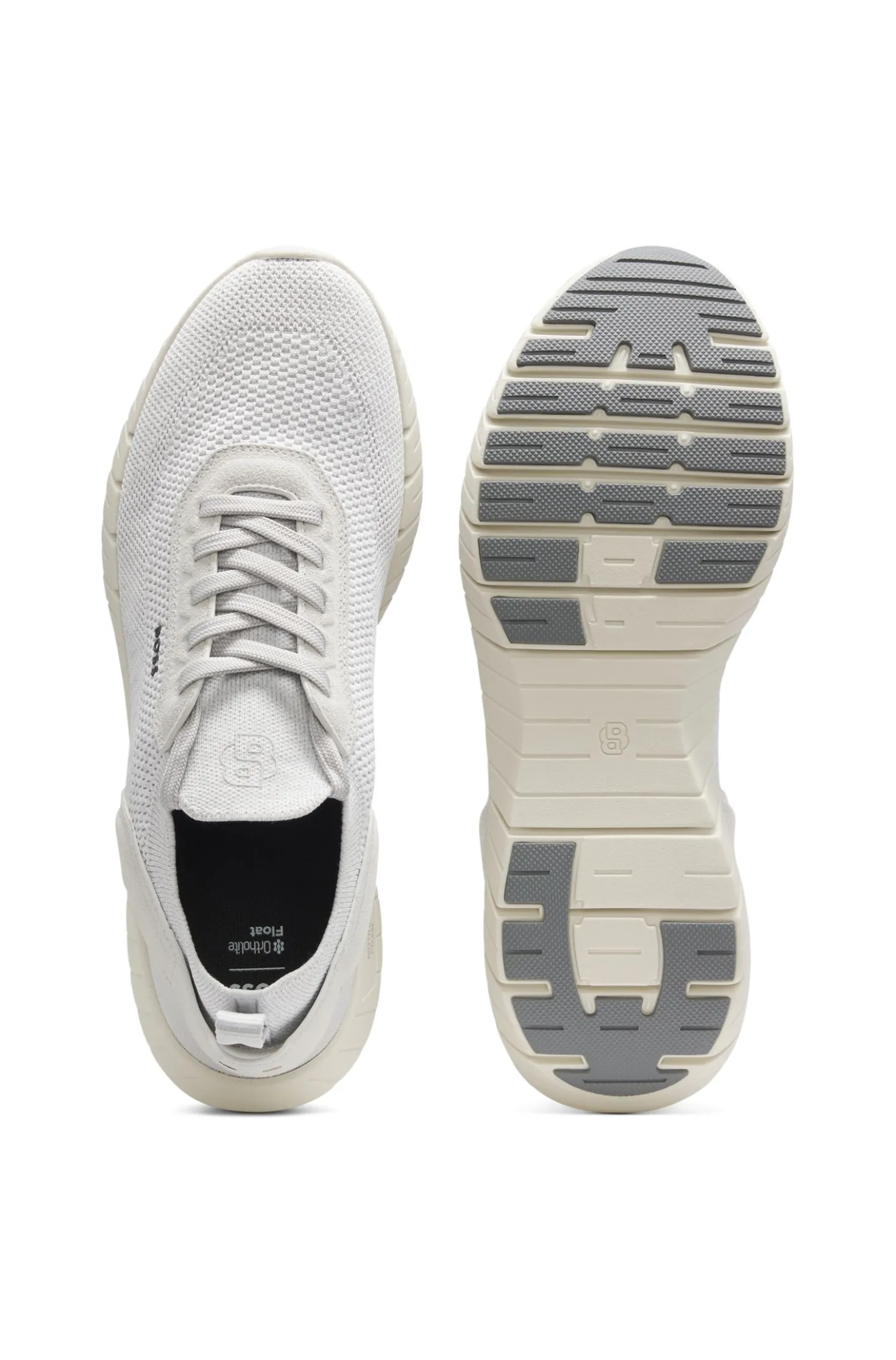 BOSS-MOTION trainers with knitted uppers and leather trims