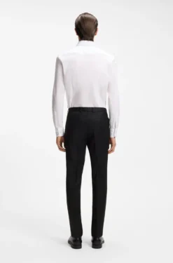 BOSS ONE Extra-slim-fit trousers in virgin-wool serge