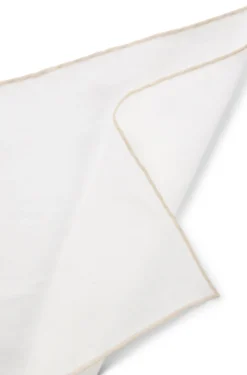 BOSS ONE Linen pocket square with contrast border