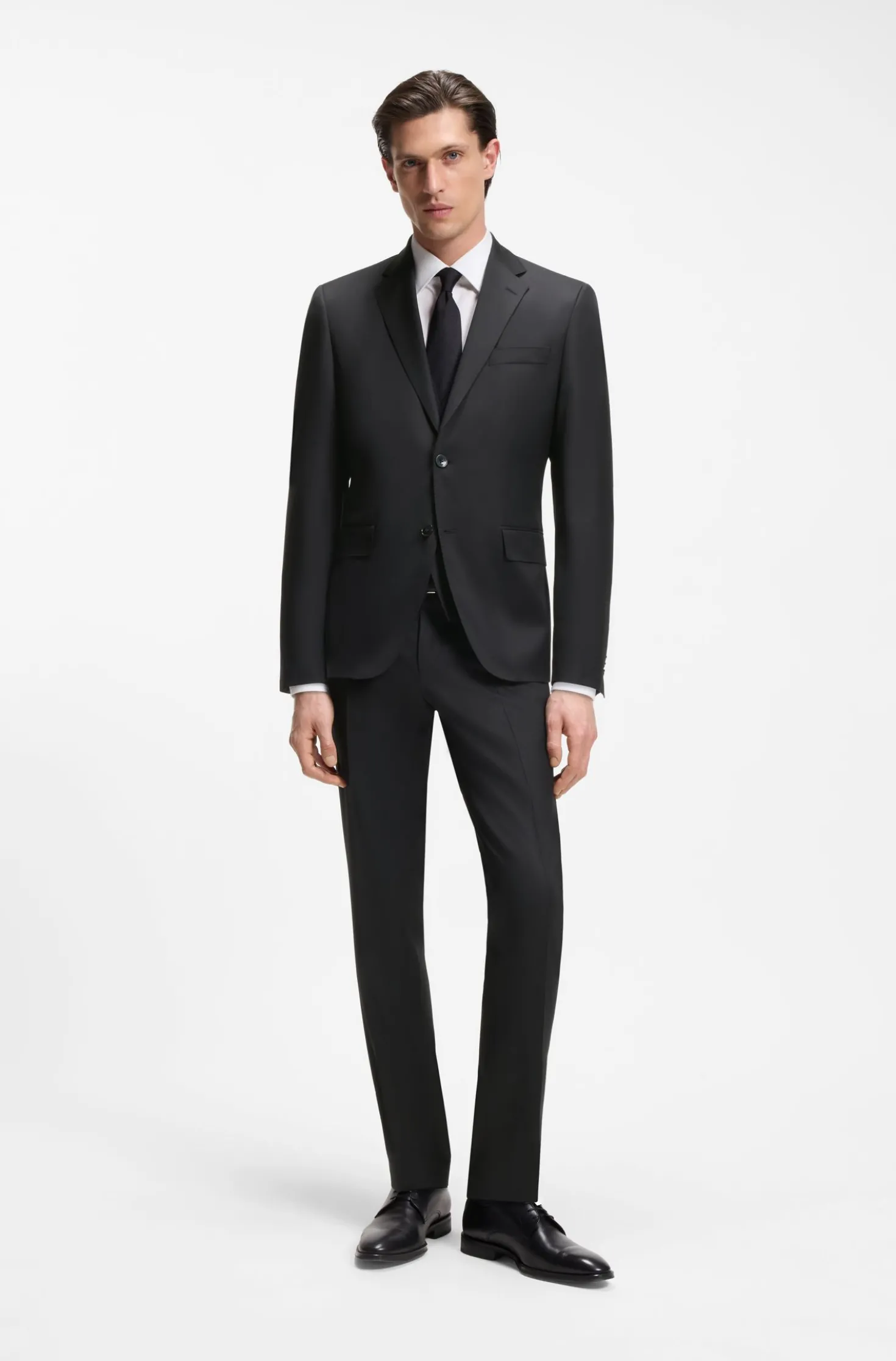 BOSS ONE Regular-fit suit jacket in virgin-wool serge