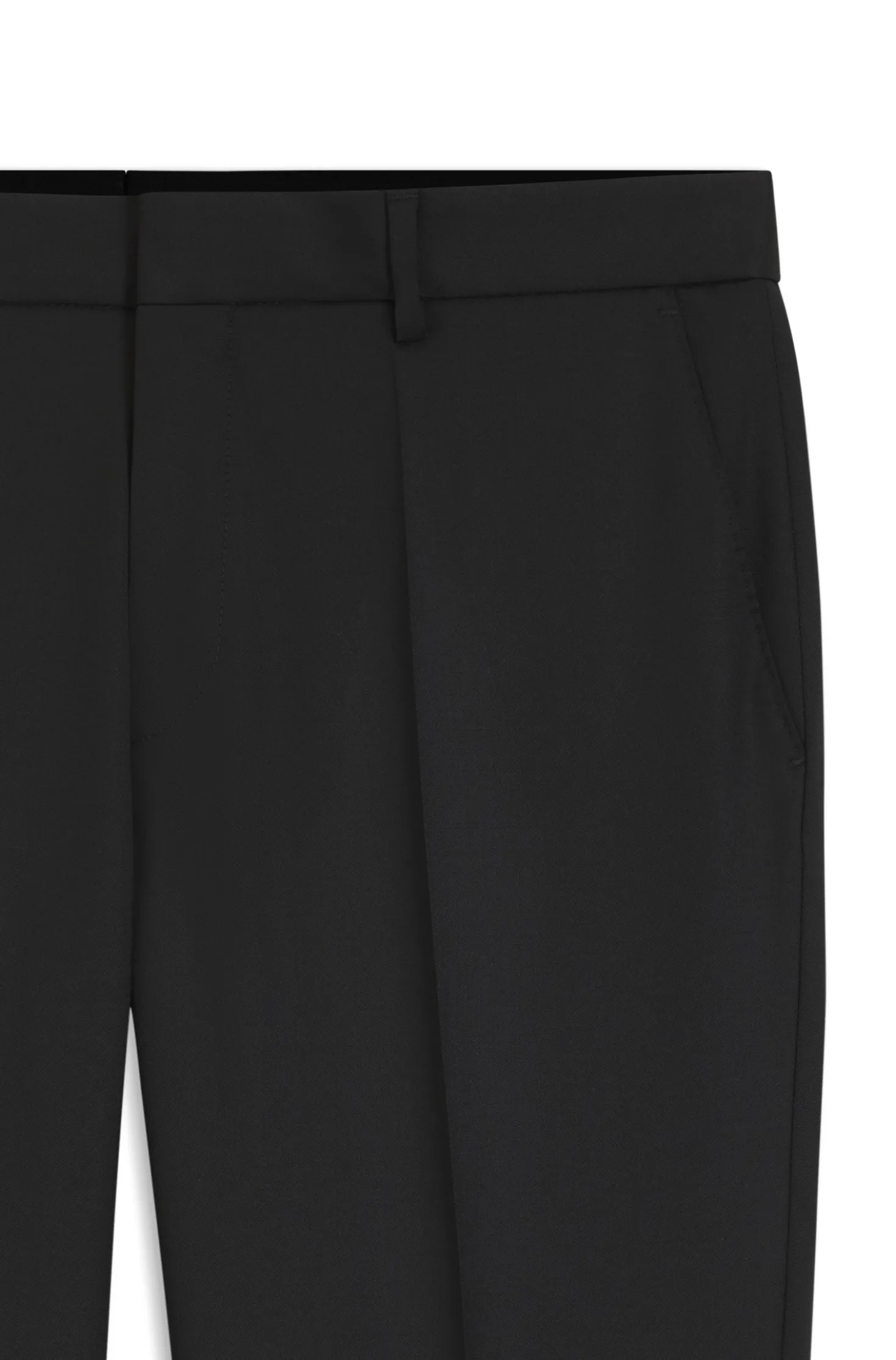 BOSS ONE Regular-fit trousers in virgin-wool serge