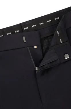 BOSS ONE Regular-fit trousers in virgin-wool serge
