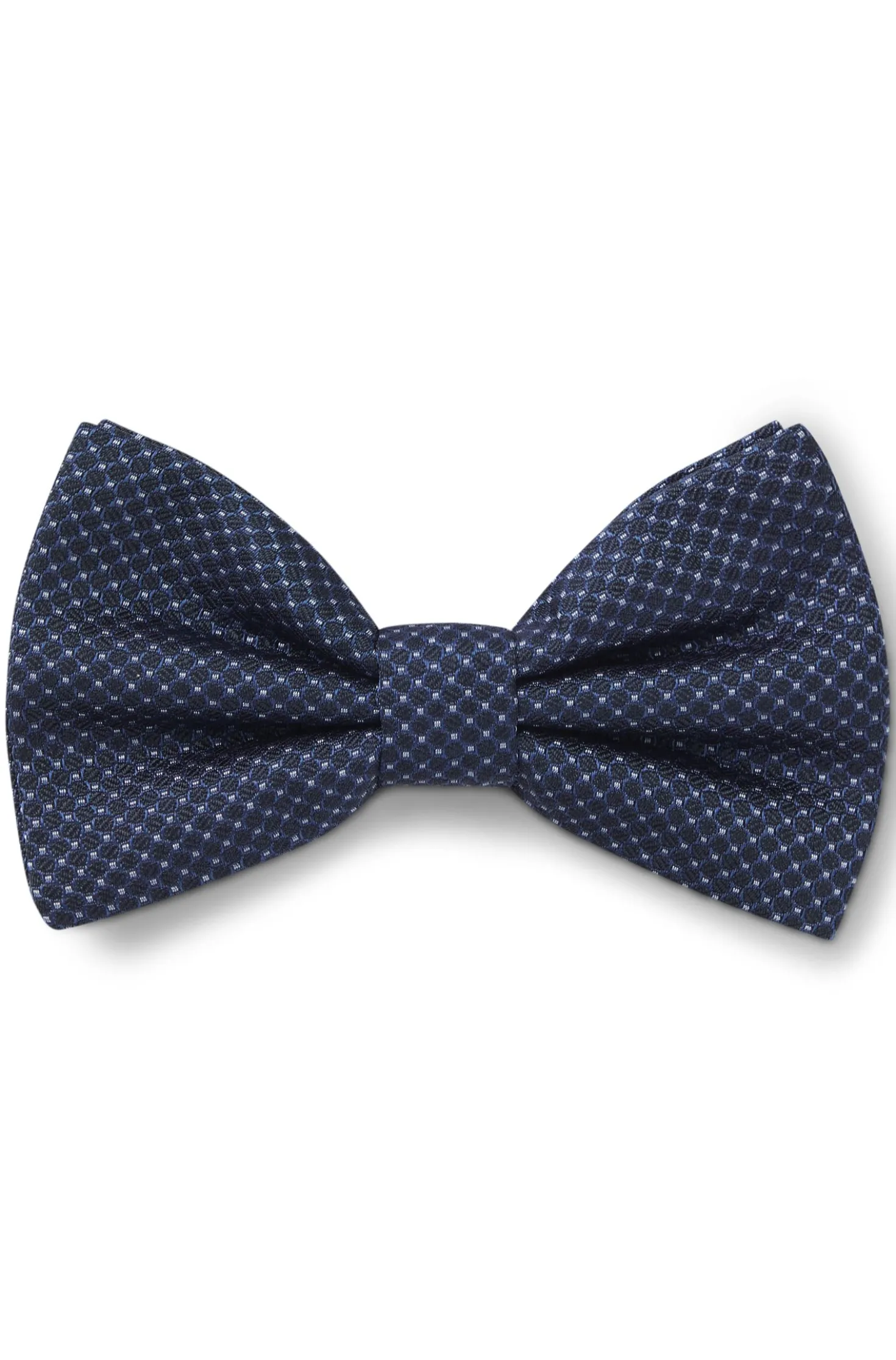 BOSS ONE Silk bow tie in micro-patterned jacquard