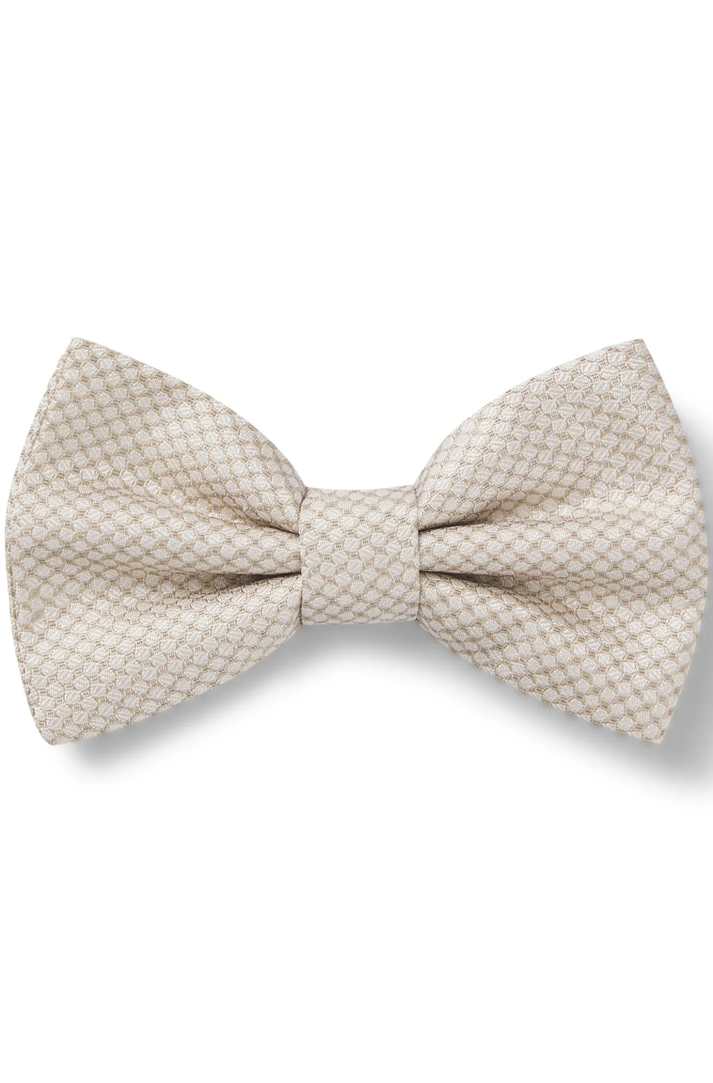 BOSS ONE Silk bow tie in micro-patterned jacquard