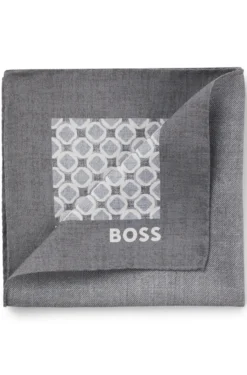BOSS ONE Silk pocket square with digital print