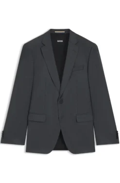 BOSS ONE Slim-fit suit jacket in virgin-wool serge