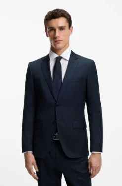 BOSS ONE Slim-fit suit jacket in virgin-wool serge