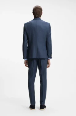 BOSS ONE Slim-fit suit jacket in wool, silk and linen