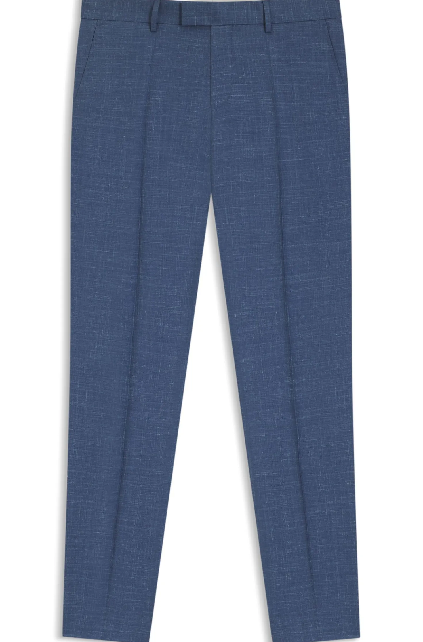 BOSS ONE Slim-fit suit trousers in wool, silk and linen