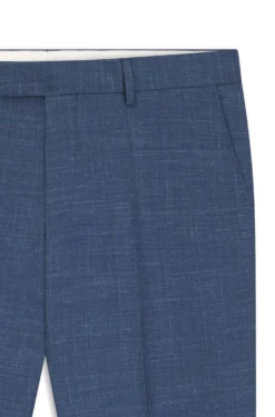 BOSS ONE Slim-fit suit trousers in wool, silk and linen