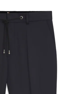 BOSS ONE Slim-fit trousers in virgin-wool serge