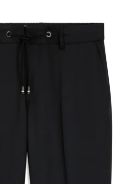 BOSS ONE Slim-fit trousers in virgin-wool serge