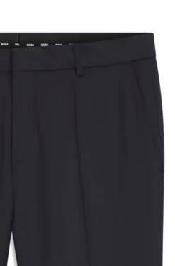 BOSS ONE Slim-fit trousers in virgin-wool serge