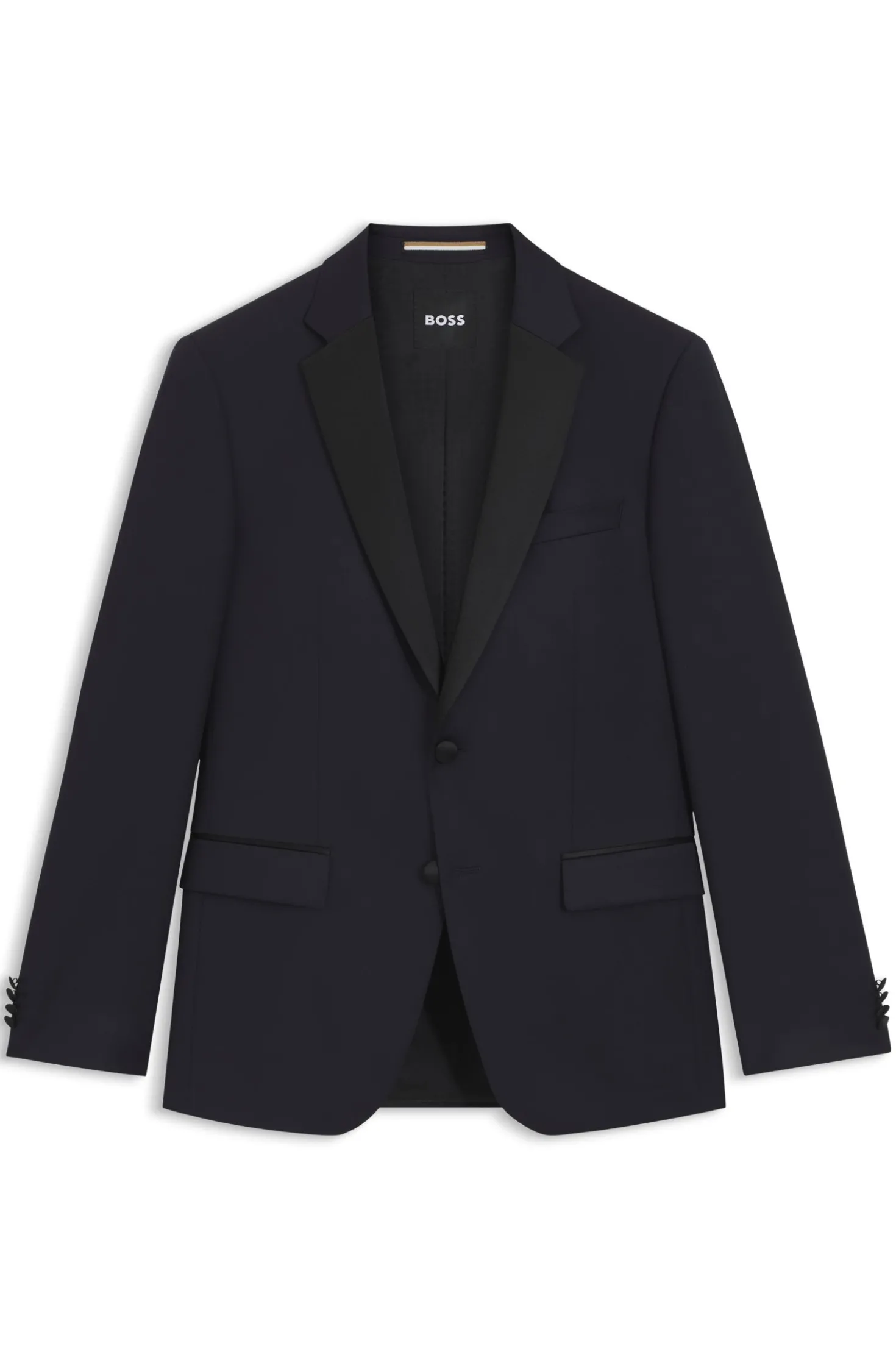 BOSS ONE Slim-fit tuxedo jacket in virgin-wool serge