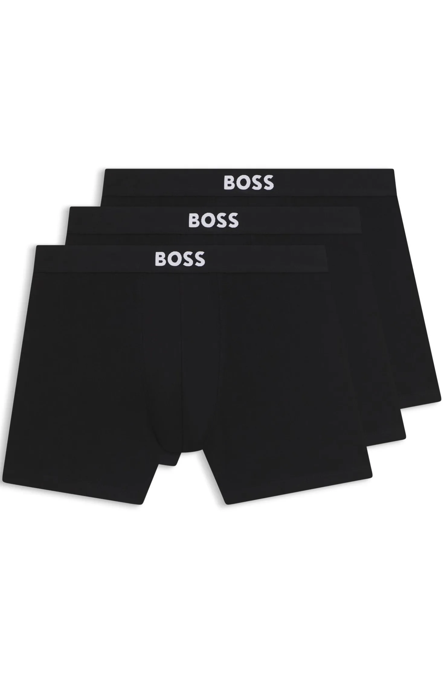 BOSS ONE three-pack of logo-waistband boxer briefs