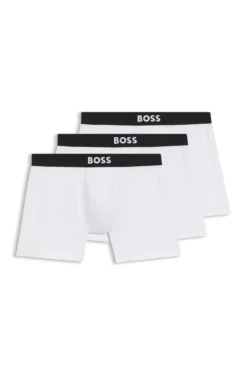 BOSS ONE three-pack of logo-waistband boxer briefs